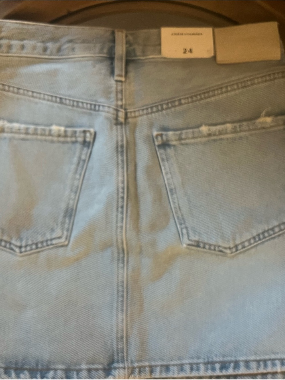 Citizens Of Humanity Light Blue Straight Denim Skirt - Picture 2 of 4